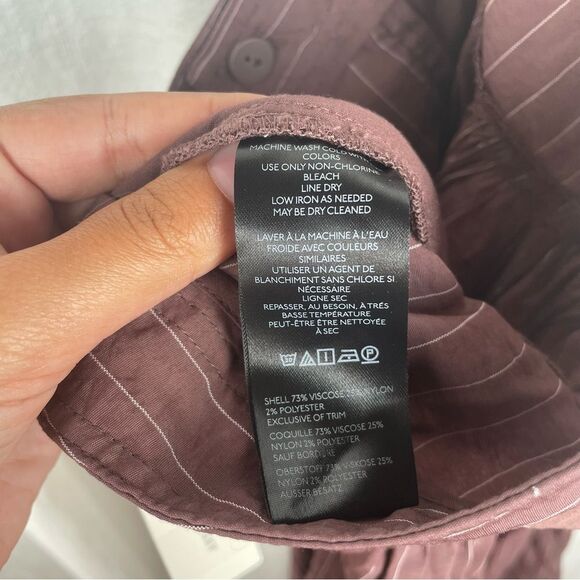 By Anthropologie Skirty Utility Culottes striped pants 16 new nwt brown color - Picture 10 of 10